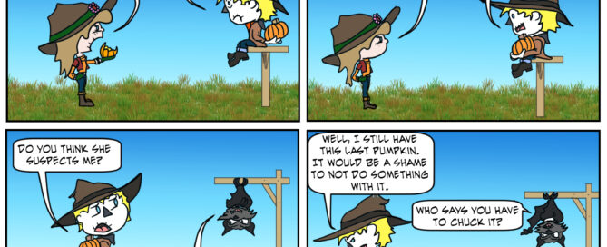 Ace meets the person he hit with a flying pumpkin.